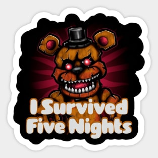 I survived five nights Sticker